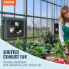 VEVOR Shutter Exhaust Fan, 10'' with Temperature Humidity Controller, EC-motor, 820 CFM, 10-Speed Adjustable Wall Mount Attic Fan