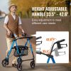 VEVOR Rollator Walker for Seniors and Adult, Lightweight Aluminum Foldable Rolling Walker with Adjustable Seat and Handle